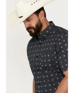 Cody James Men's Galaxy Geo Print Short Sleeve Button-Down Stretch Western Shirt -Western Boots & Shoes Deals Store 2000386004 410 P3