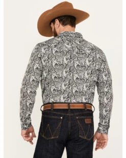 Cody James Men's Mamba Paisley Print Long Sleeve Western Snap Shirt -Western Boots & Shoes Deals Store 2000386050 001 P4