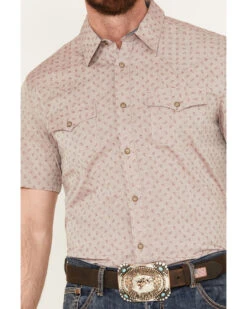 Cody James Men's Micro Paisley Print Short Sleeve Snap Western Shirt  -Western Boots & Shoes Deals Store 2000386232 640 P3